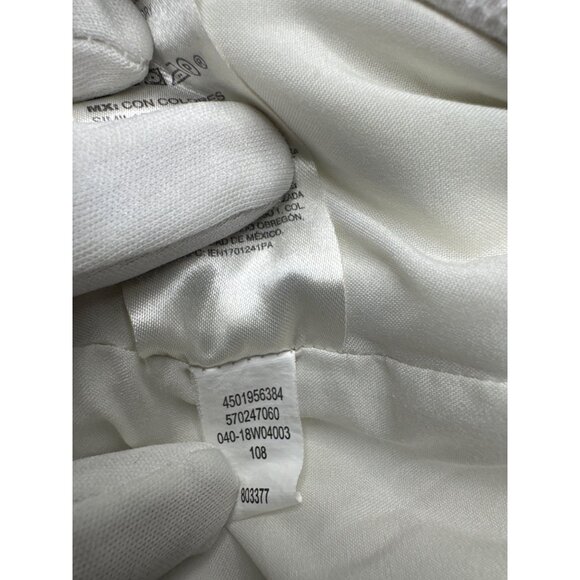 White House Black Market The Boot White Textured Flare Pants Size 4 - Picture 16 of 16